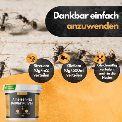Ameisen-Ex Pulver - Ameisenstreu XXL - 5 Kg