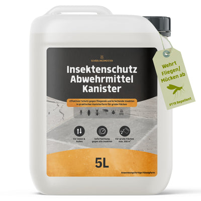 Gegen Fliegen/Mücken! – Insektenschutz Abwehrmittel Kanister – 5L - Anwendungsfertig