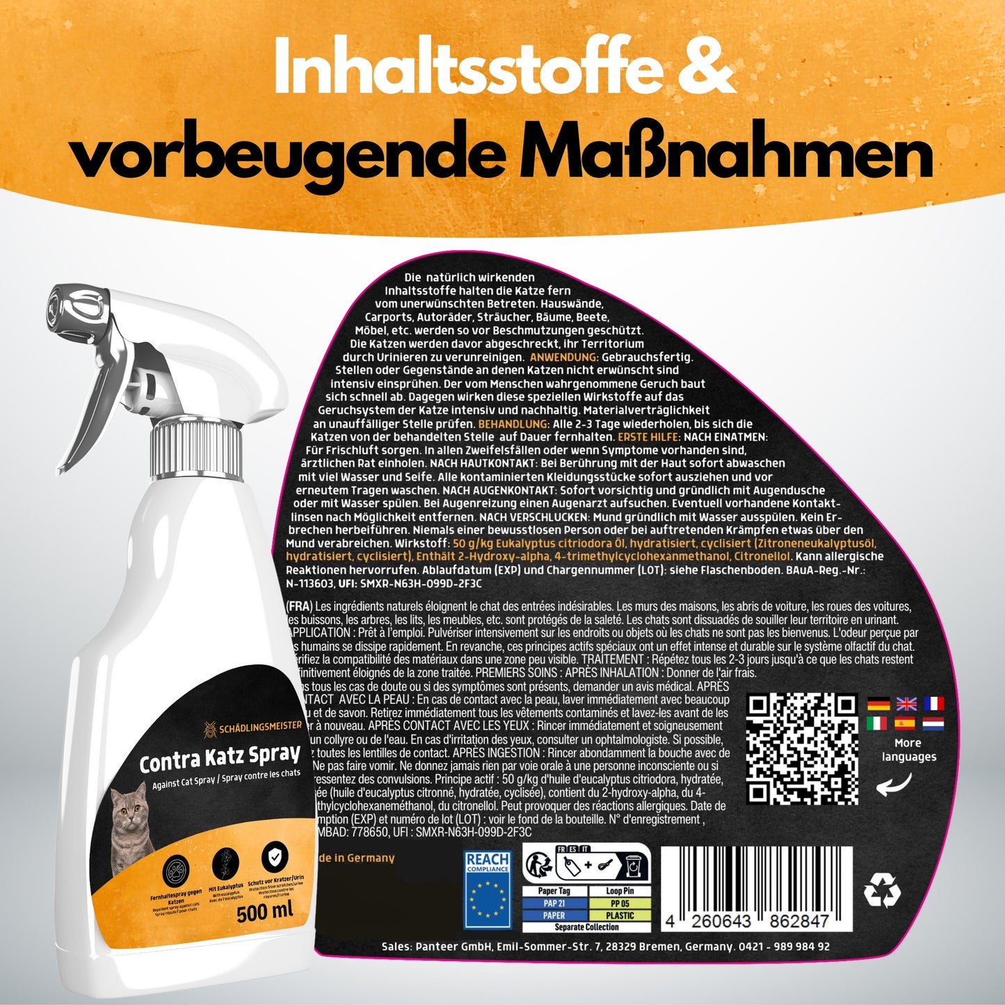 Contra Katz Spray - Katzenabwehrspray 500ml