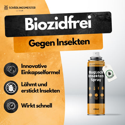 BugLock Insekten Spray - 400ml - Biozidfrei - Einkapselungseffekt