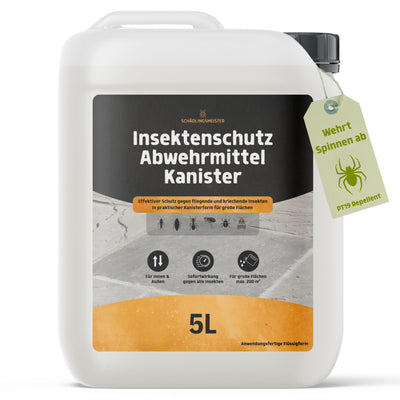 Gegen Spinnen! – Insektenschutz Abwehrmittel Kanister – 5L - Anwendungsfertig