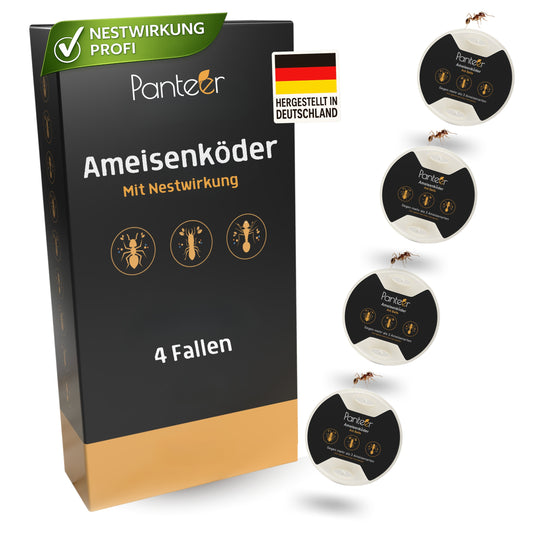 Ameisenköder Dose mit Nestwirkung – gegen alle Ameisenarten – für innen & außen – starker Lockstoff